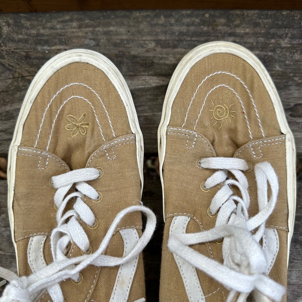 Vans Sk8-Hi Tapered Eco‎ Theory  Peace Leaf Mustard High Top Sneakers Men's 11.5 - Picture 9 of 9